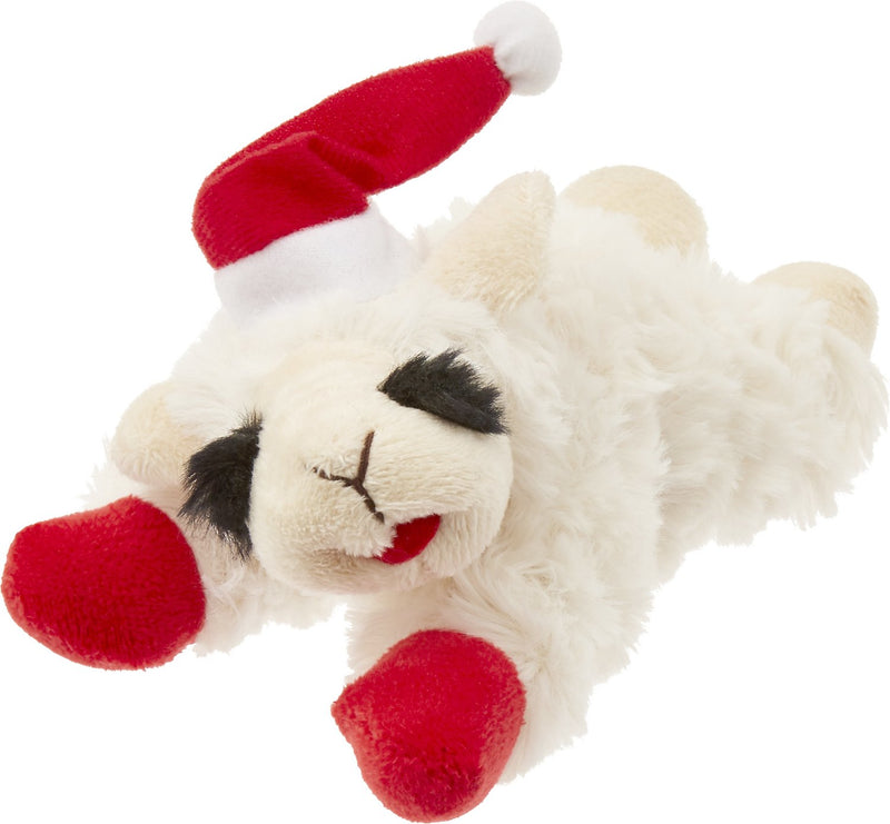 MULTIPET HOLIDAY- STANDING LAMBCHOP WITH SANTA HAT 10.5”
