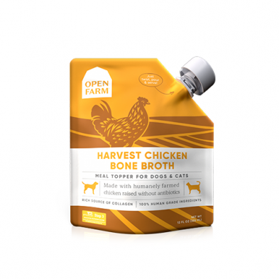 OPEN FARM HARVEST CHICKEN BONE BROTH FOR DOGS & CATS 12OZ