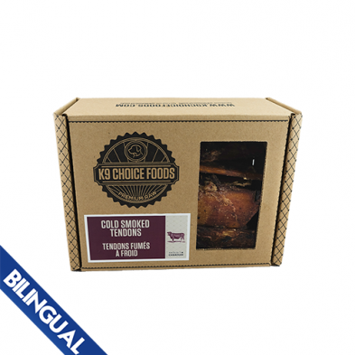 K9 CHOICE FOODS SMOKED TENDONS FROZEN DOG TREAT 2LB