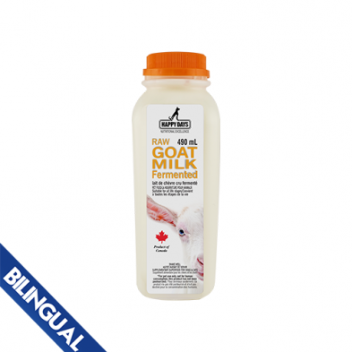 HAPPY DAYS RAW FERMENTED GOAT MILK 490ML FROZEN FOR DOGS & CATS