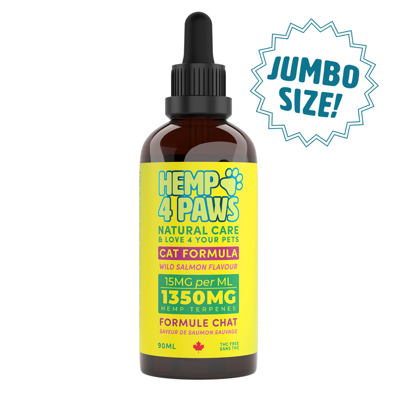 HEMP FOR PAWS JUMBO CAT FORMULA – 1350MG – 90ML – SALMON