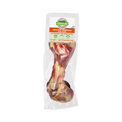 NAVUS NATURALS  GENUINE SERRANO HALF HAM BONE (2 PACK) DOG TREAT