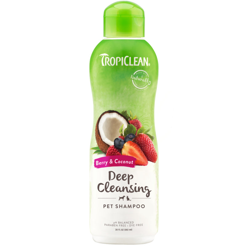 TROPICLEAN BERRY & COCONUT DEEP CLEANSING SHAMPOO FOR PETS