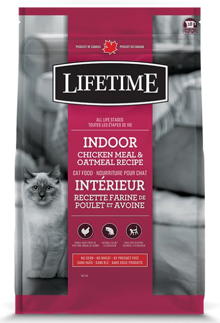 LIFETIME ALL LIFE STAGES CAT INDOOR CHICKEN AND OATMEAL 6.5KG