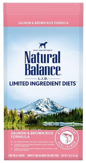 NATURAL BALANCE LID SALMON AND RICE ADULT DOG 4LB