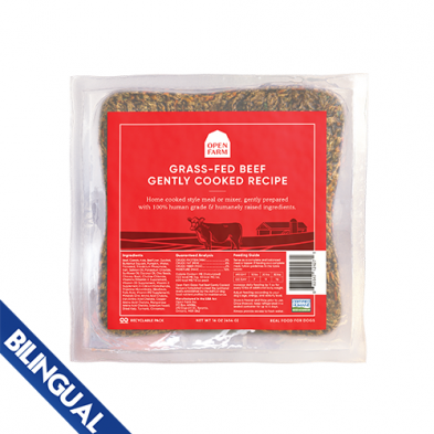 OPEN FARM GRASS-FED BEEF GENTLY COOKED RECIPE FROZEN DOG FOOD 16OZ