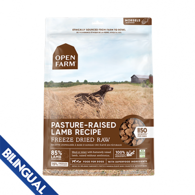 OPEN FARM PASTURE-RAISED LAMB FREEZE-DRIED RAW DOG FOOD 22OZ