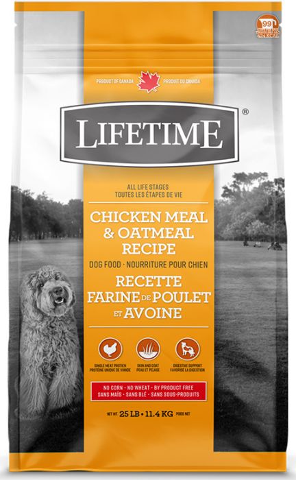 LIFETIME ALL LIFE STAGES CHICKEN AND OATMEAL 11.4KG