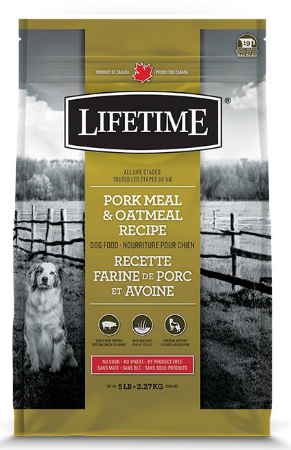 LIFETIME ALL LIFE STAGLES PORK AND OATMEAL 2.27KG